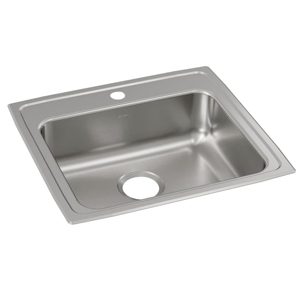 Lustertone Stainless Steel 22 X 19-1/2 X 6-1/2 Single Bowl Top Mount Ada Sink